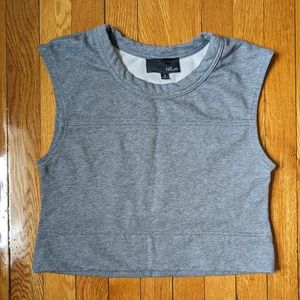 Fate by LFD grey cropped boyfriend tank